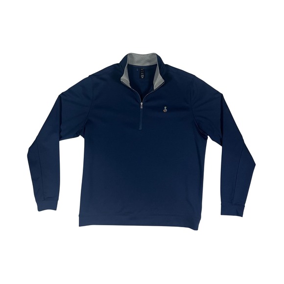 adidas Other - Adidas Golf Mens Pullover Navy Blue 1/4 Zip Long Sleeve Athletic Sweatshirt Top